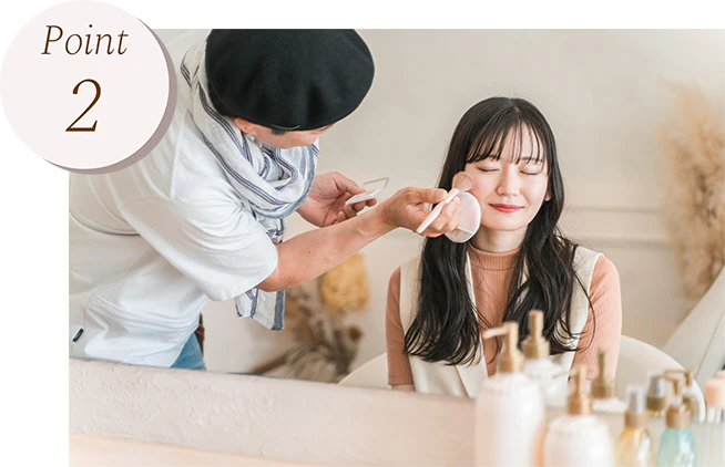 ナイトワークのパネル写真向けヘアメイク