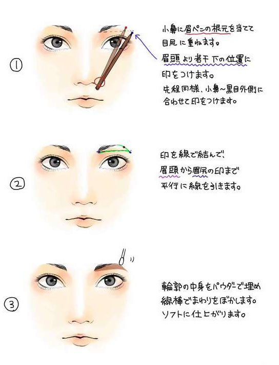 似合う眉毛の書き方 アーチ眉 美人眉 並行眉編 異性目線でのモテるヘアメイク パトリック大阪