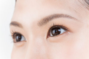 アーチ眉毛とは　アーチ型眉毛の書き方を説明する図