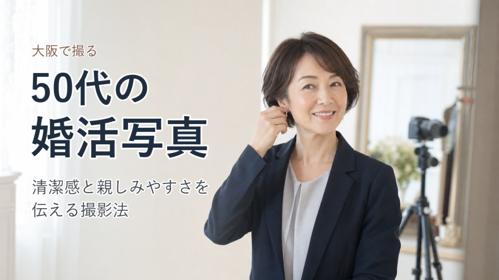 50代の婚活写真で大切なこと｜大阪で清潔感と親しみやすさを伝える撮影法