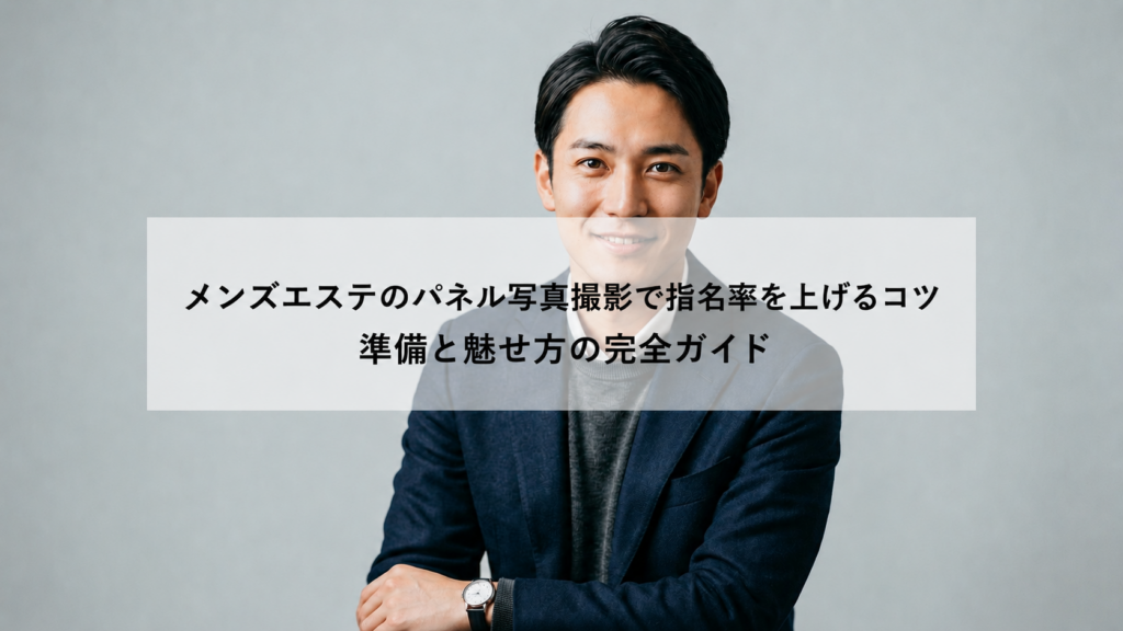 メンズエステのパネル写真撮影で指名率を上げるコツ｜準備と魅せ方の完全ガイド