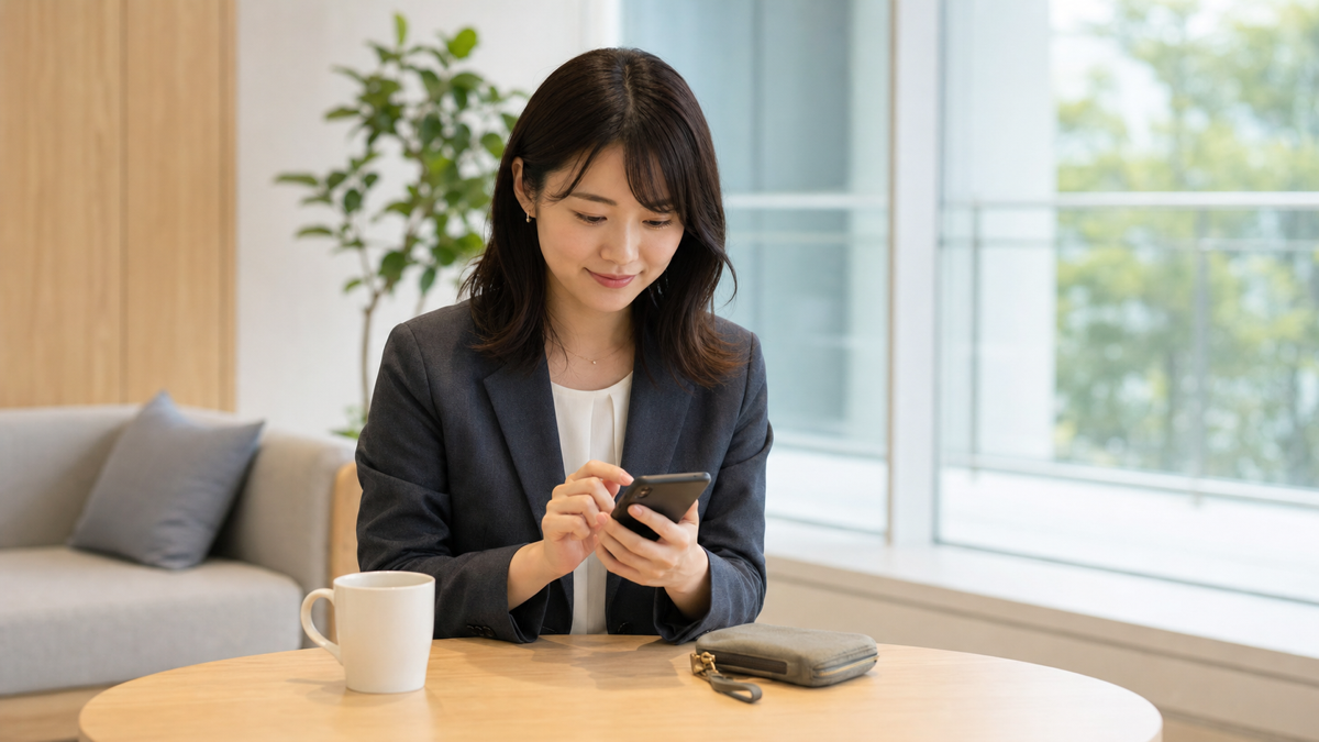 写メ日記の待機中投稿に使う身近な話題を探す女性