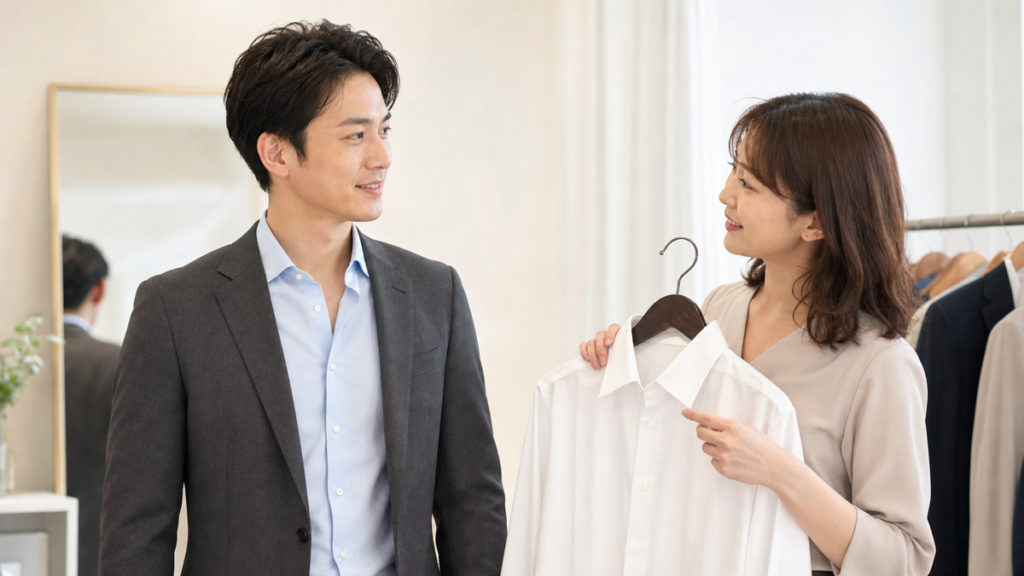 婚活写真で男性のシャツは白が正解？好印象な色と襟の選び方