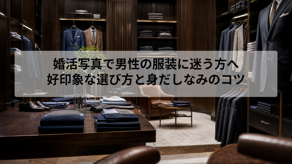 婚活写真で男性の服装に迷う方へ｜好印象な選び方と身だしなみのコツ