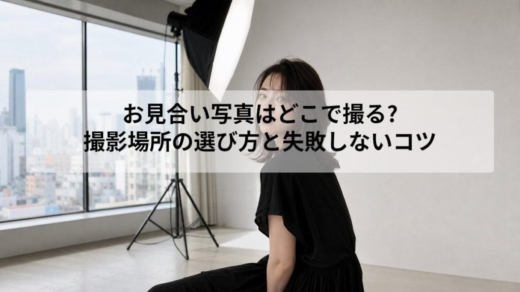 お見合い写真はどこで撮る?｜撮影場所の選び方と失敗しないコツ