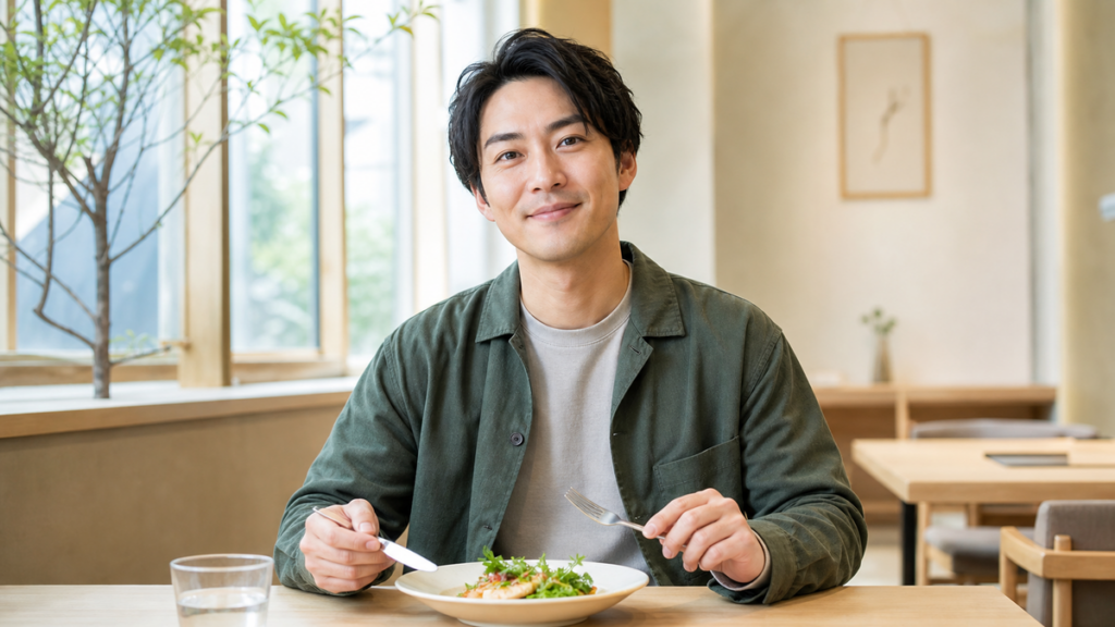 マッチングアプリ写真に食事中の写真を使う？清潔感を保つ構図と選び方