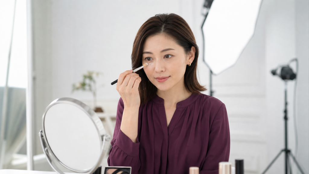 パネル写真でコンシーラーは厚く塗る？クマ・赤みを自然に整える方法