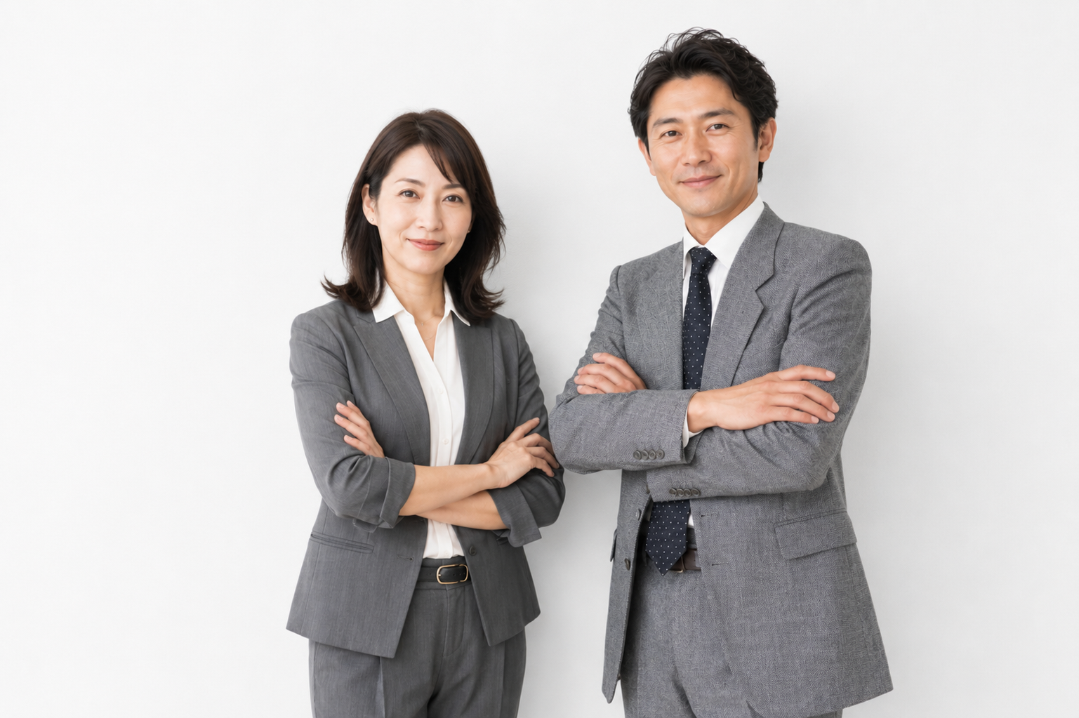 ビジネス撮影の男女2名様