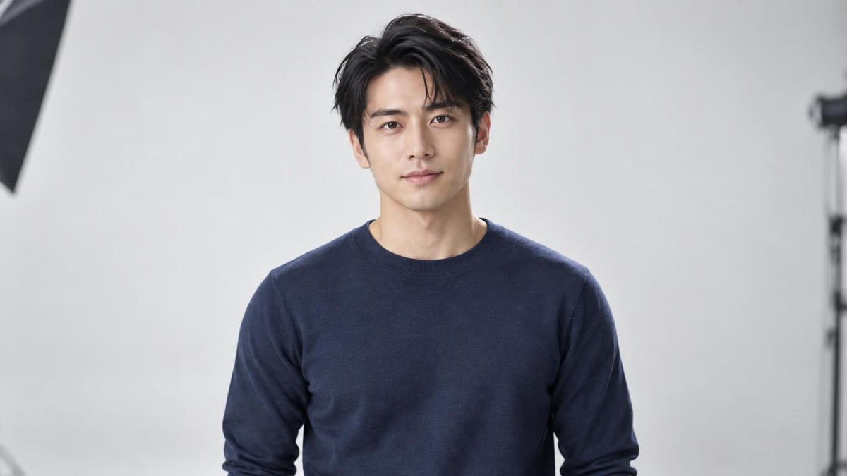 オーディション写真で自然なカメラ目線を作る男性